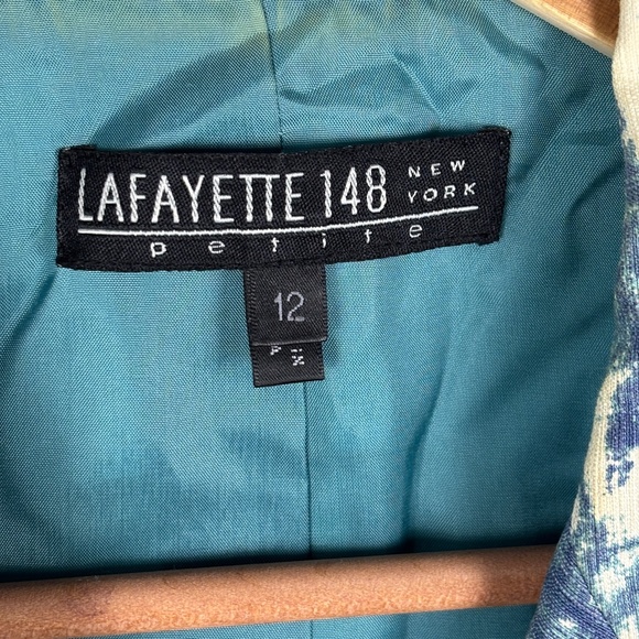 Lafayette 148 New York Women's Silk Blazer Sz 12P Business Office Luxury Artsy - Picture 5 of 11